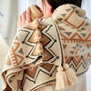 VIVIDLOOM – Geometrische Boho Fleece-Decke